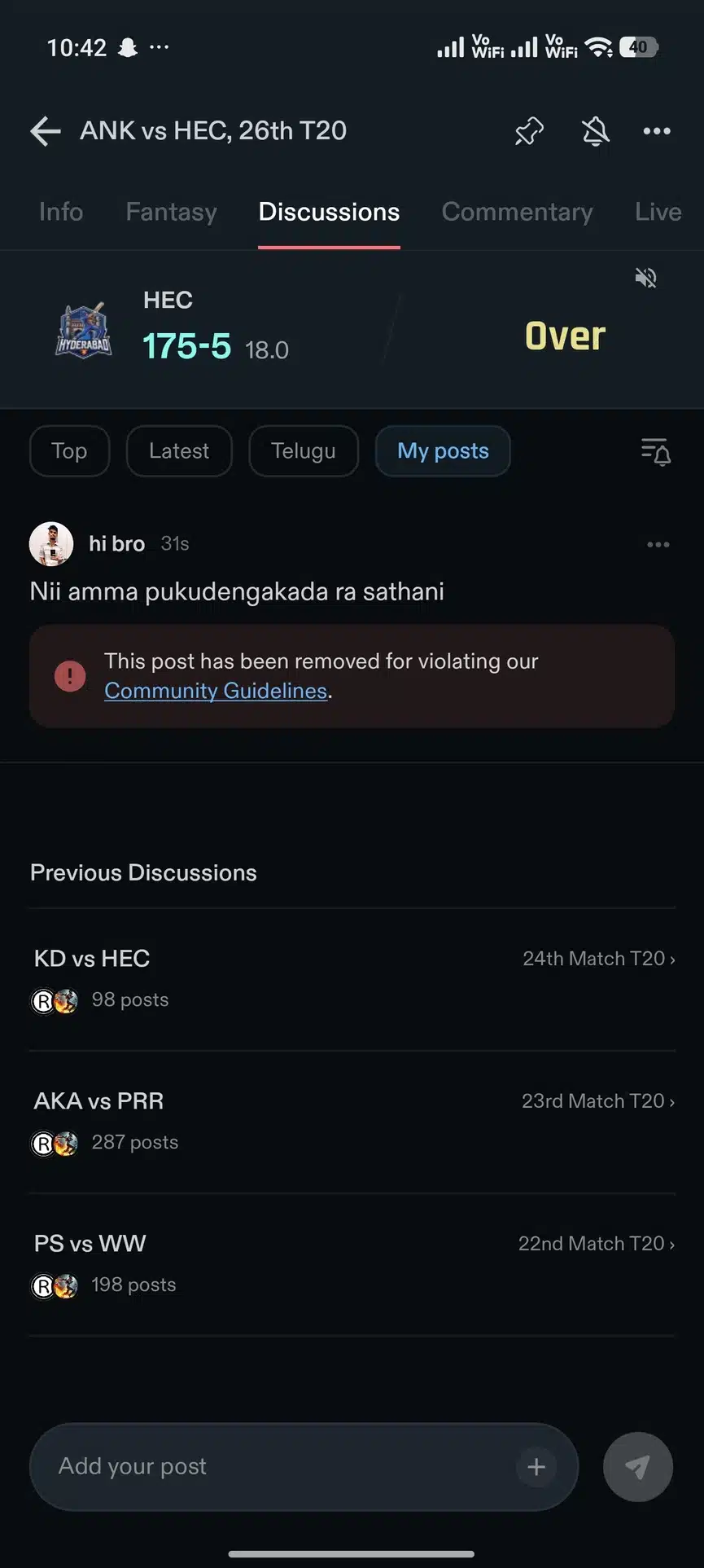 hi bro discussion media
