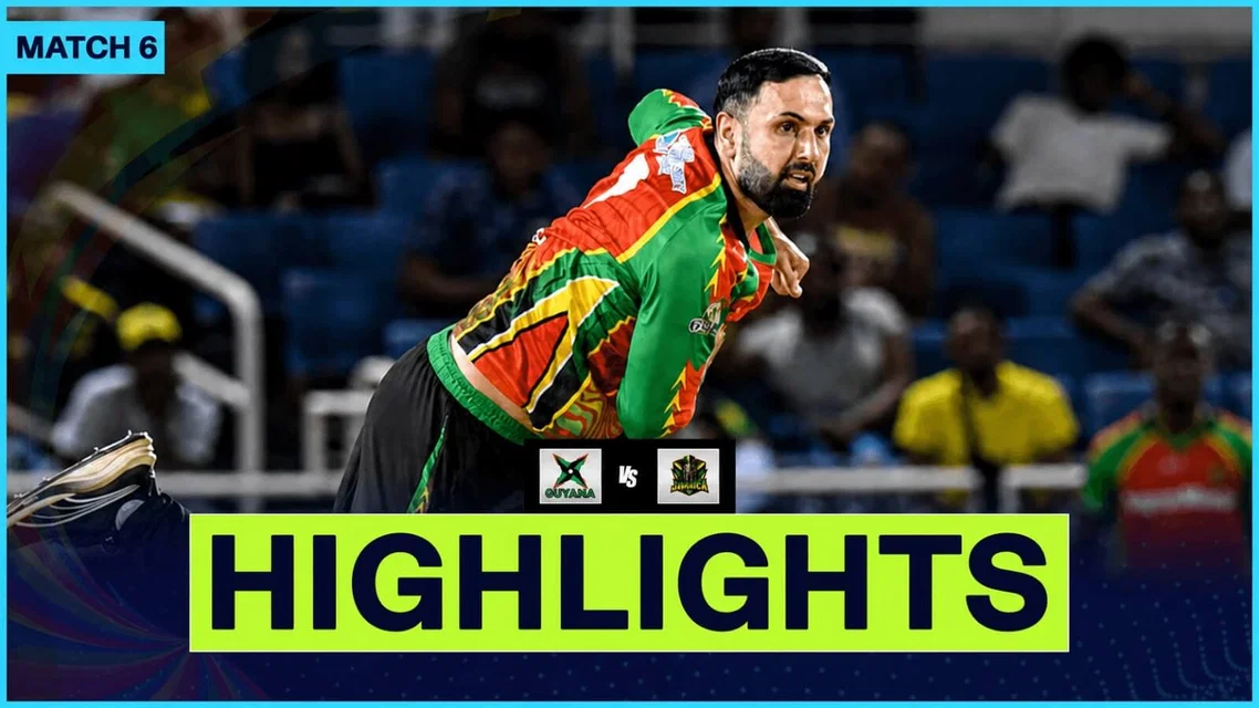 Guyana Amazon Warriors beat Jamaica Kingsmen by 6 wickets | Match 6 Highlights