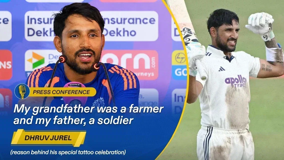 Dhruv Jurel Shares the Reason Behind His Tattoo Celebration After His 2nd Test Ton | Press Conference