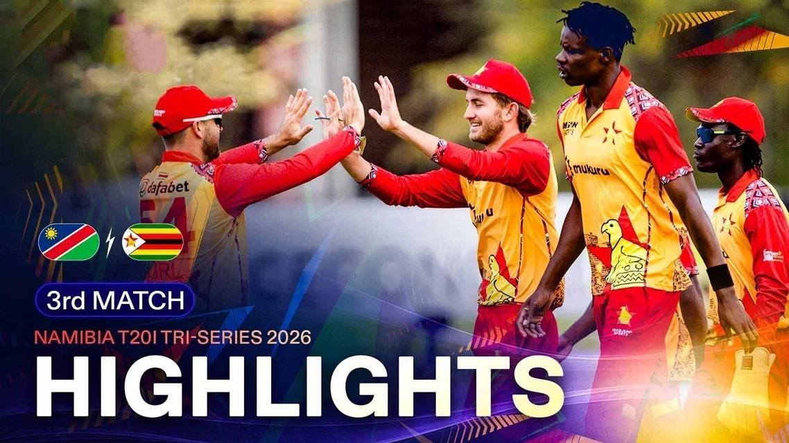 Zimbabwe beat Namibia by 5 runs in a last over thriller | Match 3 Highlights