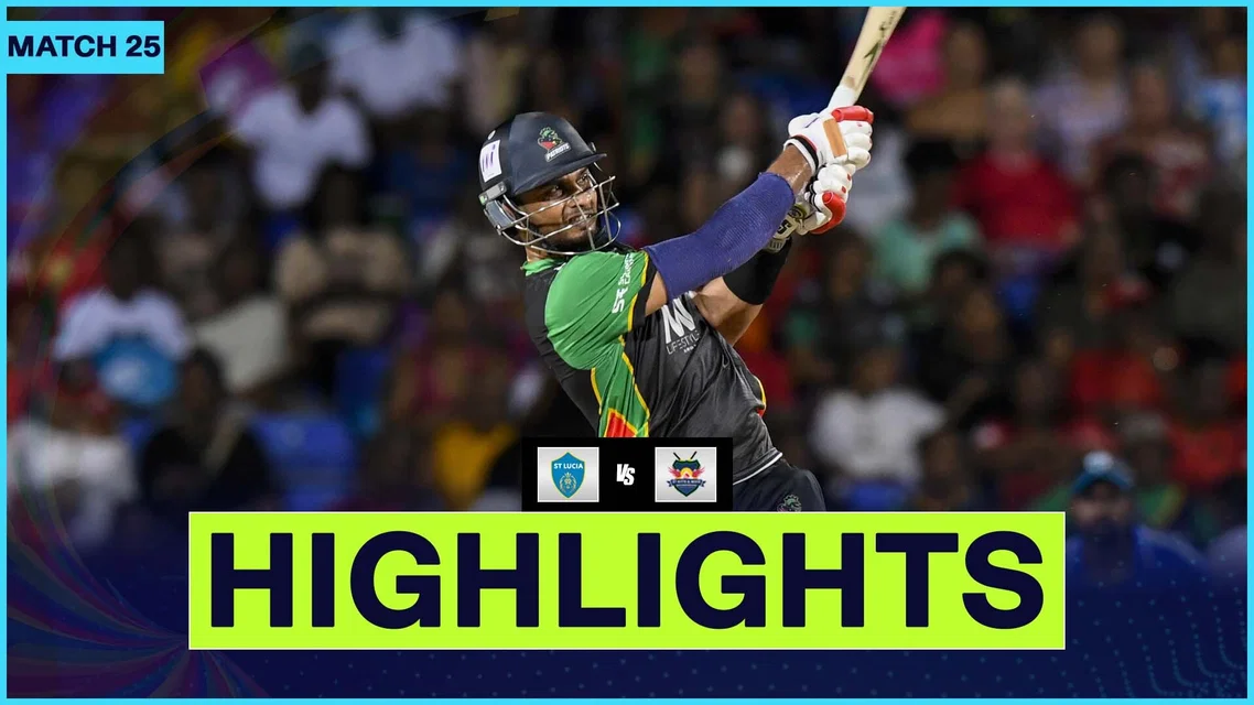 St Kitts and Nevis Patriots beat Saint Lucia Kings by a massive 137 runs | Match 25