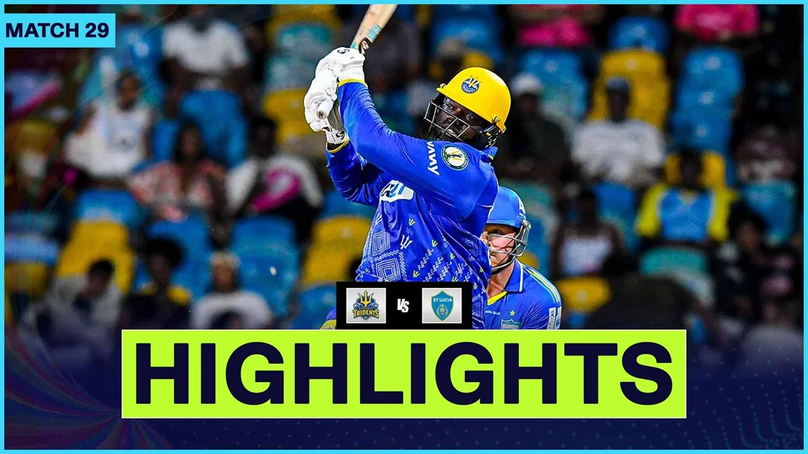 Barbados Tridents beat Saint Lucia Kings by 8 wickets | Match 29
