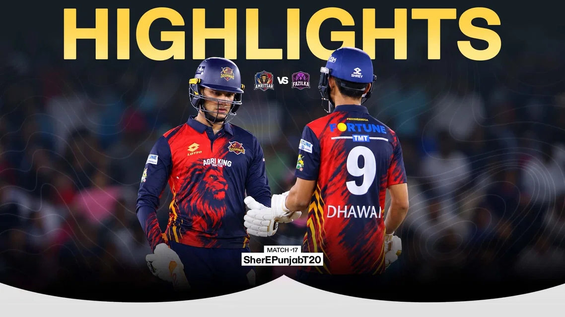 Amritsar Soormas beat Fazilka Falcons by 4 wickets | Match 17 Highlights