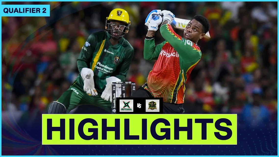 Jamaica Kingsmen beat Guyana Amazon Warriors by 5 wickets | Qualifier 2 Highlights