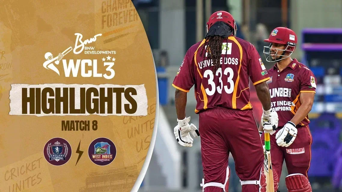 West Indies Champions beat England Champions by 7 wickets | Match 10 Highlights