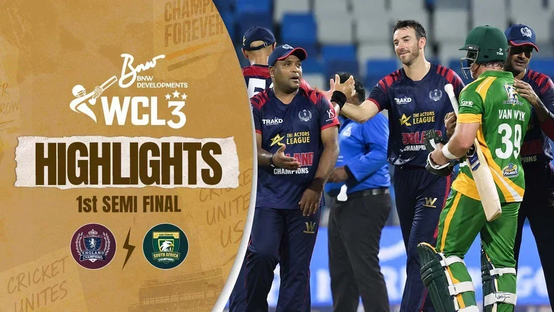England Champions beat South Africa Champions by 46 runs | 1st Semi-final Highlights