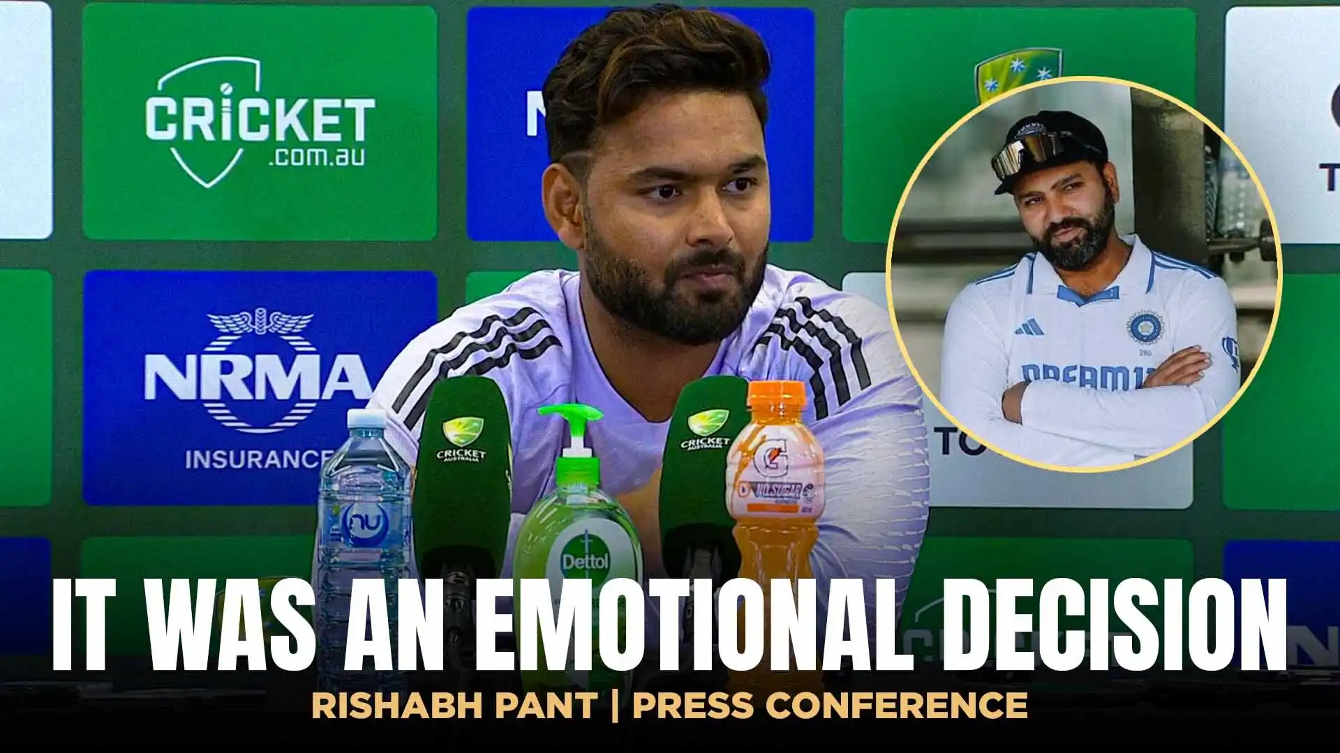 Rohit's Absence Was an Emotional Decision & He Has Been a Leader | Rishabh Pant PC