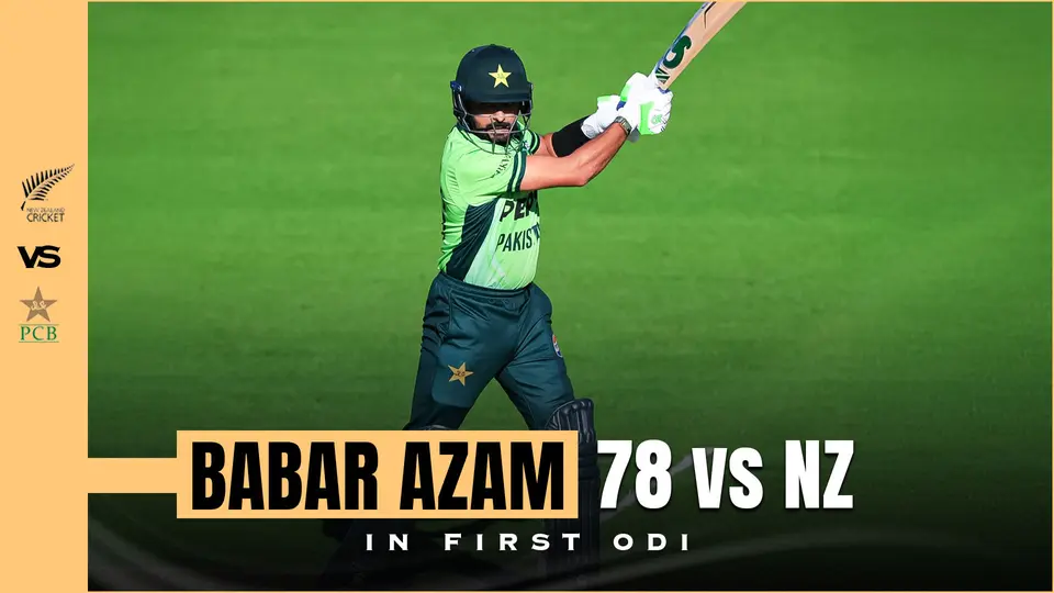 Babar Azam's 78 off 83 vs NZ in 1st ODI