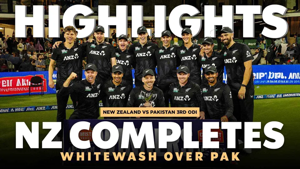 New Zealand beat Pakistan by 43 runs | 3rd ODI Highlights