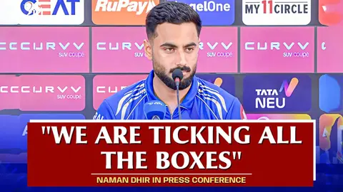 Naman Dhir seeks for MI to continue 'ticking the boxes' after win over LSG | Post match conference