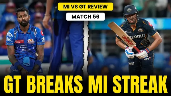 MI v GT: GT edge past in a rain-hit last-ball thriller to claim the top spot | Match Review