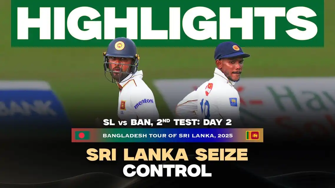 SL v BAN: Sri Lanka lead by 43 runs | 2nd Test, Day 2 Highlights