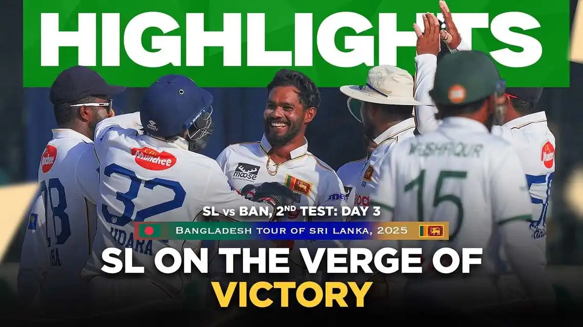 SL v BAN | Bangladesh trail Sri Lanka by 96 runs | 2nd Test, Day 3 Highlights 