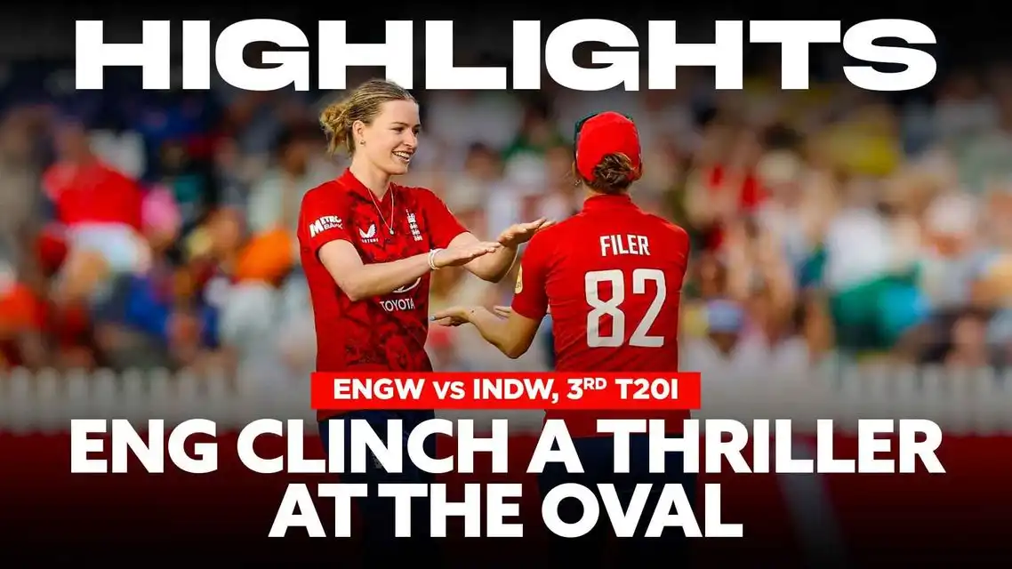 ENGW vs INDW | England Women beat India Women by 5 runs | 3rd T20I Highights