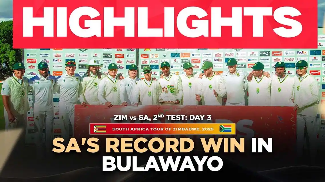 ZIM vs SA: South Africa beat Zimbabwe by an innings and 236 runs | 2nd Test Highlights