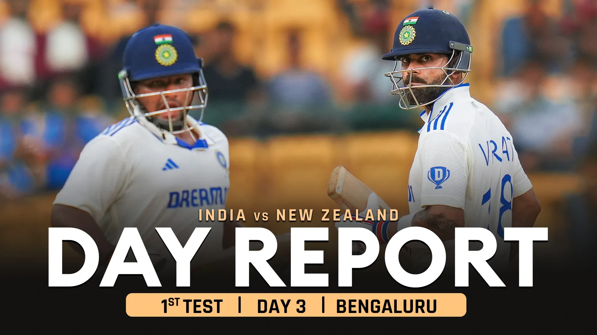 Rohit, Kohli and Sarfaraz Shine as India Bounces Back Following Rachin's Destruction