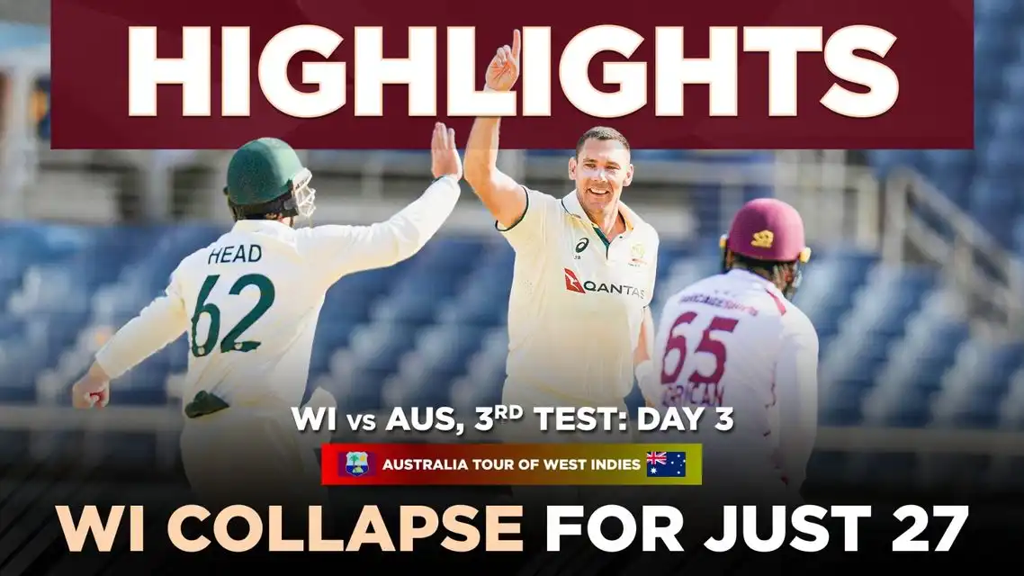 WI vs AUS: Australia beat West Indies by 176 runs | 3rd Test Full Highlights