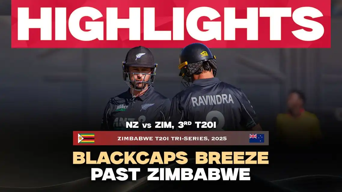 ZIM v NZ, Tri Series: New Zealand beat Zimbabwe by 8 wickets | Match 3 Highlights
