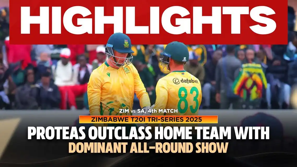 ZIM v SA, Tri Series: South Africa beat Zimbabwe by 7 wickets | Match 4 Highlights