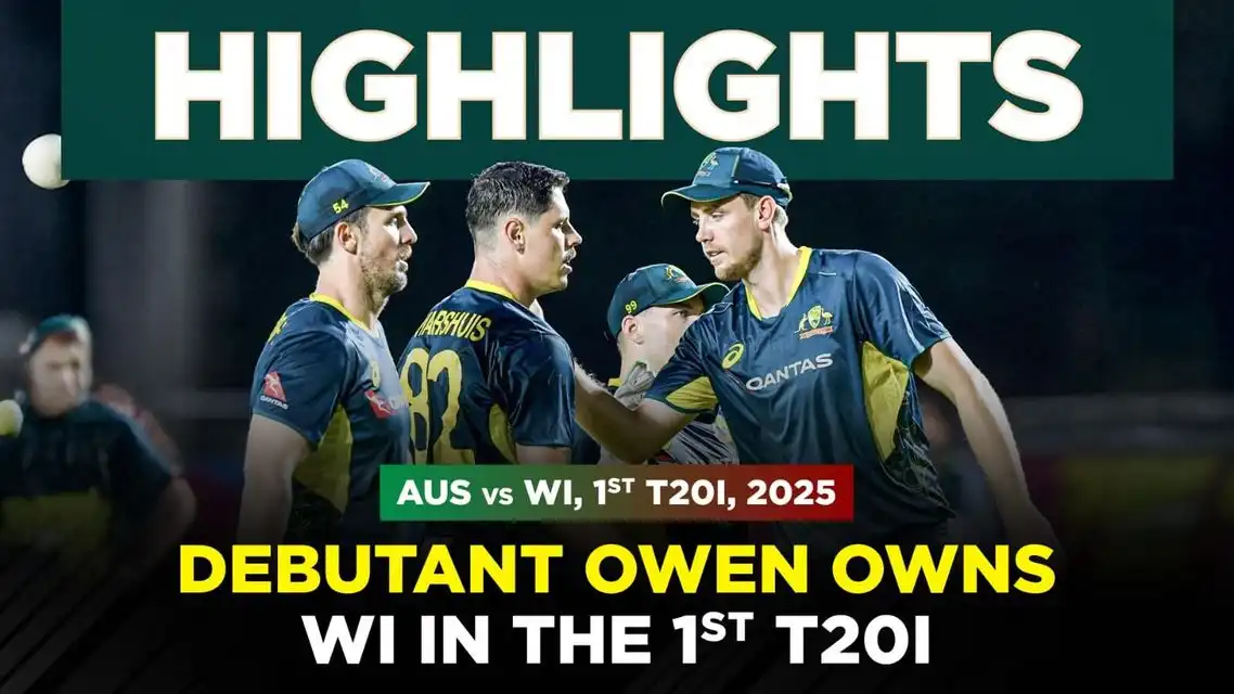 Australia beat West Indies by 3 wickets | 1st T20I Full Highlights
