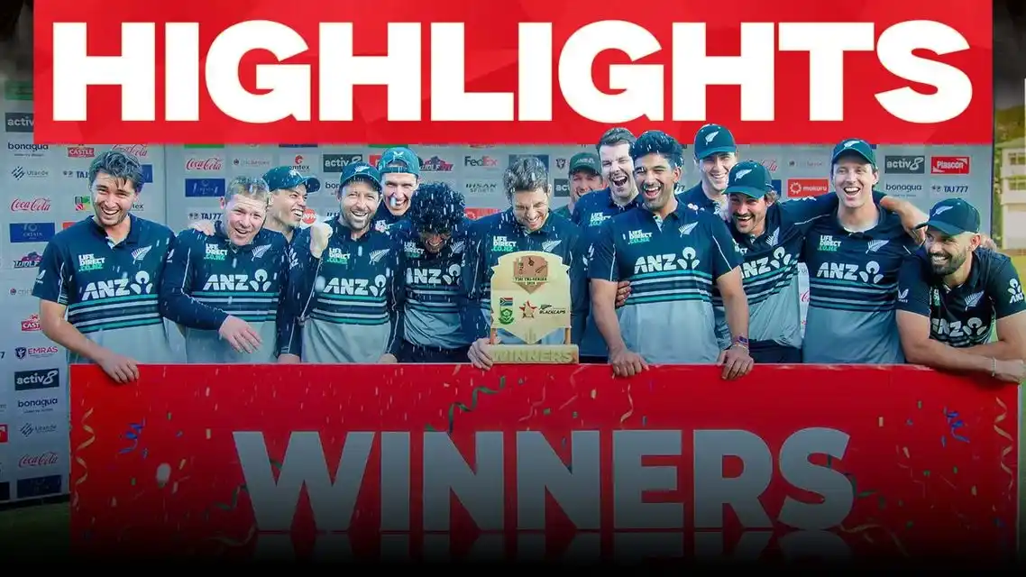 NZ v SA, Tri Series: New Zealand beat South Africa by 3 runs | Final Highlights