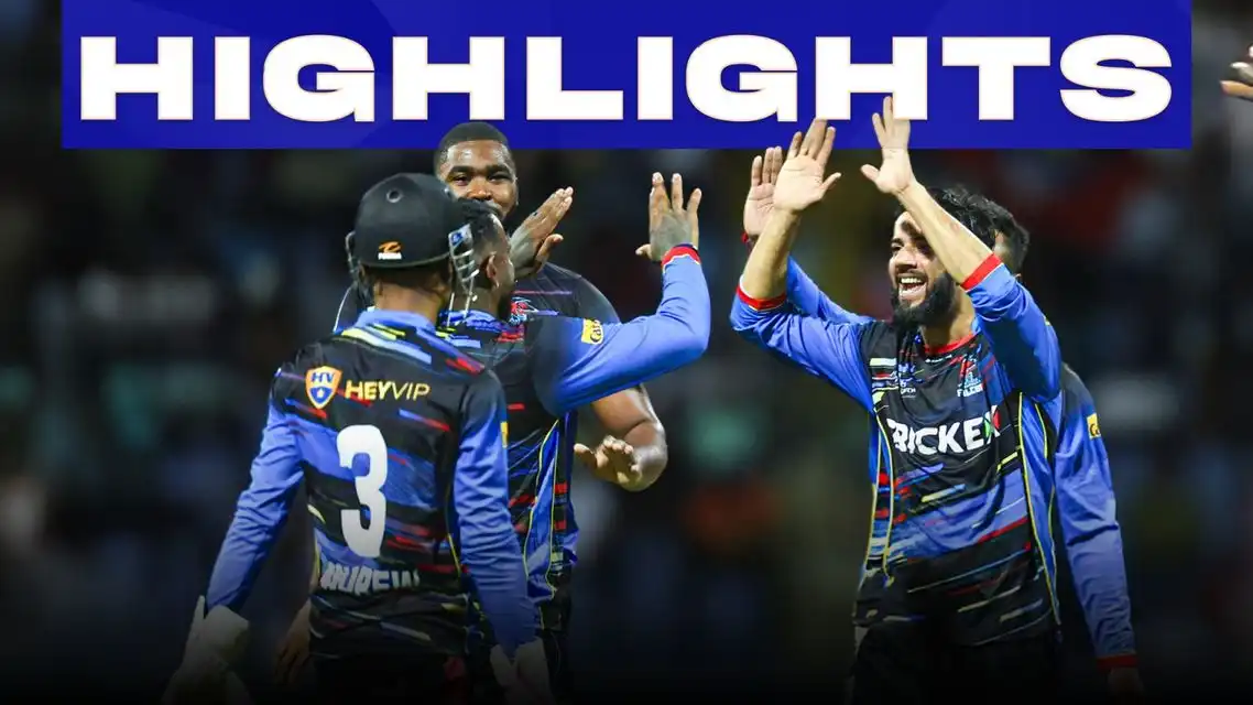 Antigua & Barbuda Falcons beat Trinbago Knight Riders by 8 runs | Match 7 Highlights