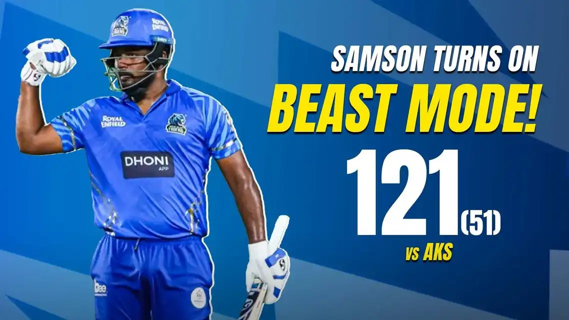 Sanju Samson's swashbuckling 121 off 51 against Kollam Sailors | Highlights