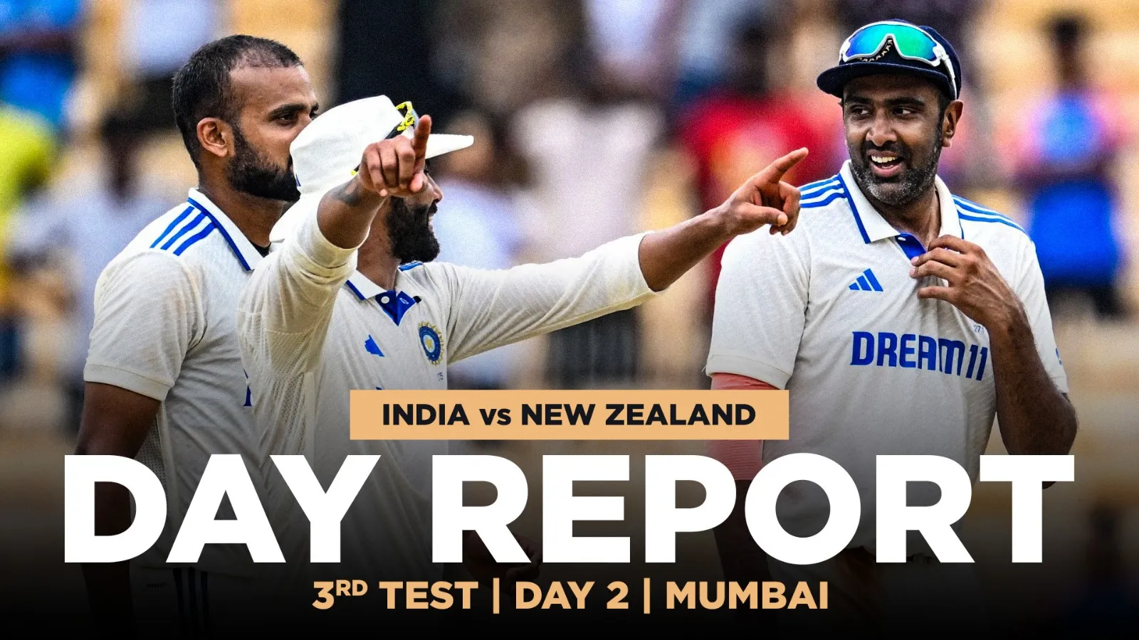 IND v NZ 3rd Test, Day 2: India seizes control as Jadeja and Ashwin rip through New Zealand’s lineup