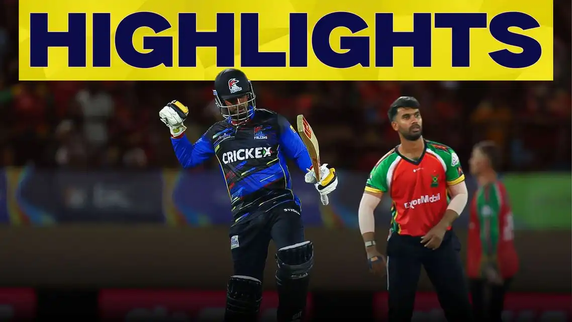 Antigua & Barbuda Falcons beat Guyana Amazon Warriors by 4 wickets | Match 26 Highlights
