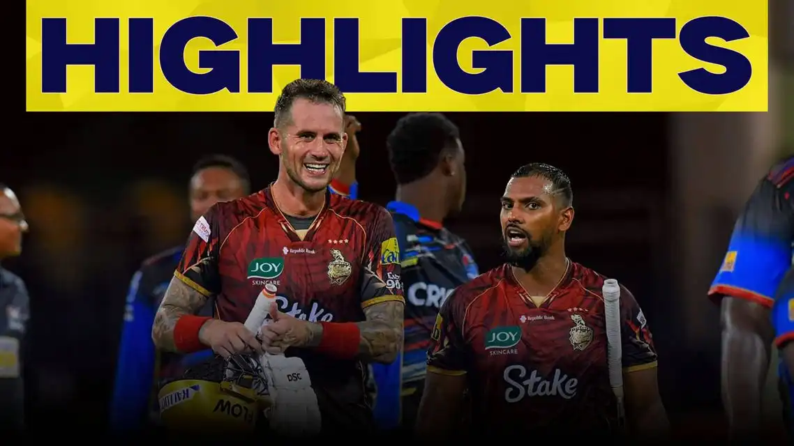 Trinbago Knight Riders beat Antigua and Barbuda Falcons by 9 wickets | Eliminator Highlights