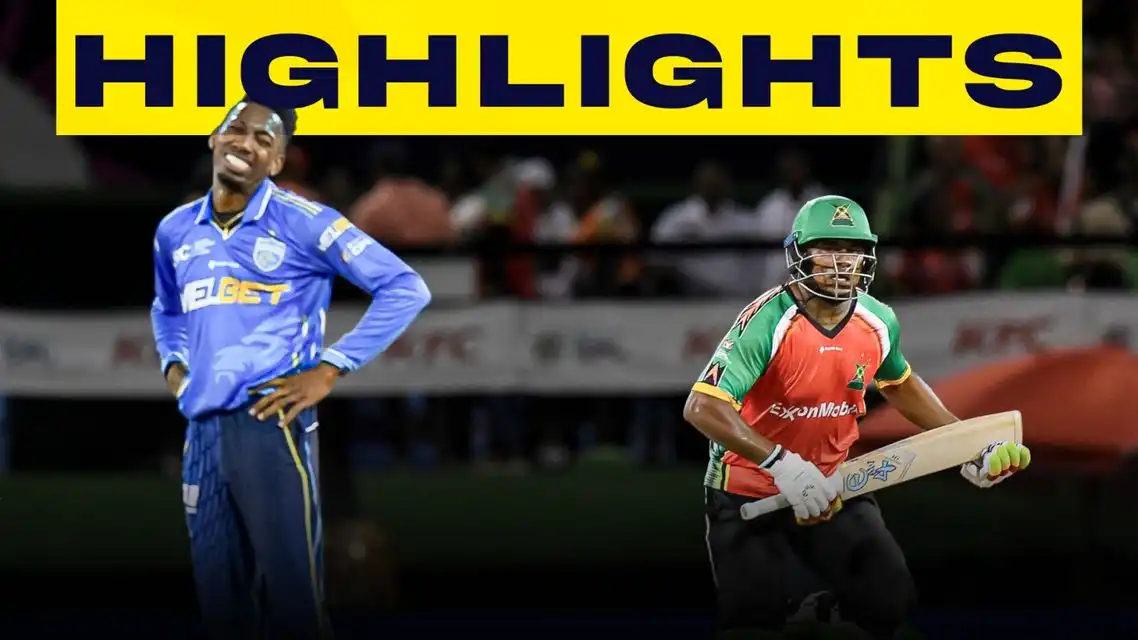 Guyana Amazon Warriors beat Saint Lucia Kings by 14 runs | Match 32 Highlights