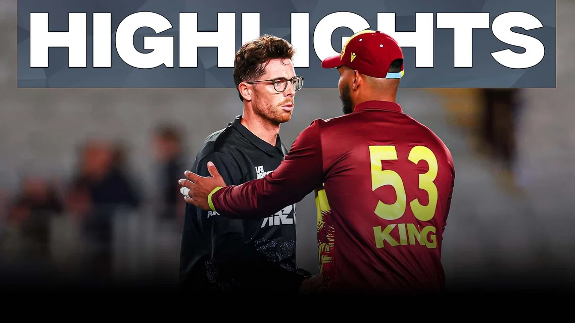West Indies beat New Zealand by 7 runs | 1st T20I Highlights