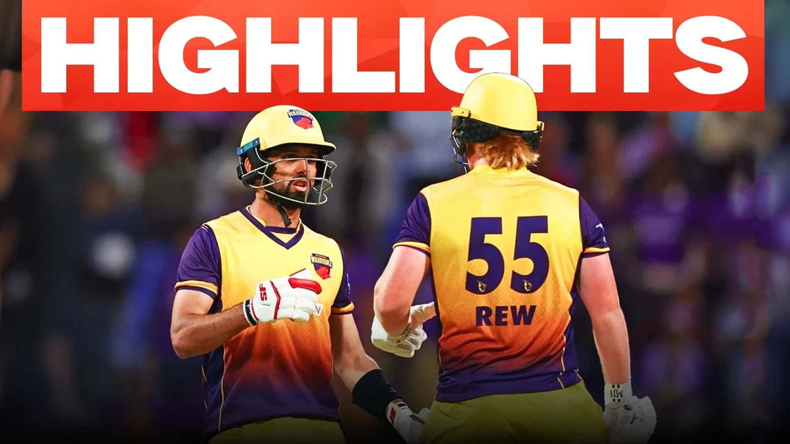 Sharjah Warriorz beat Abu Dhabi Knight Riders by 4 wickets | Match 25 Highlights