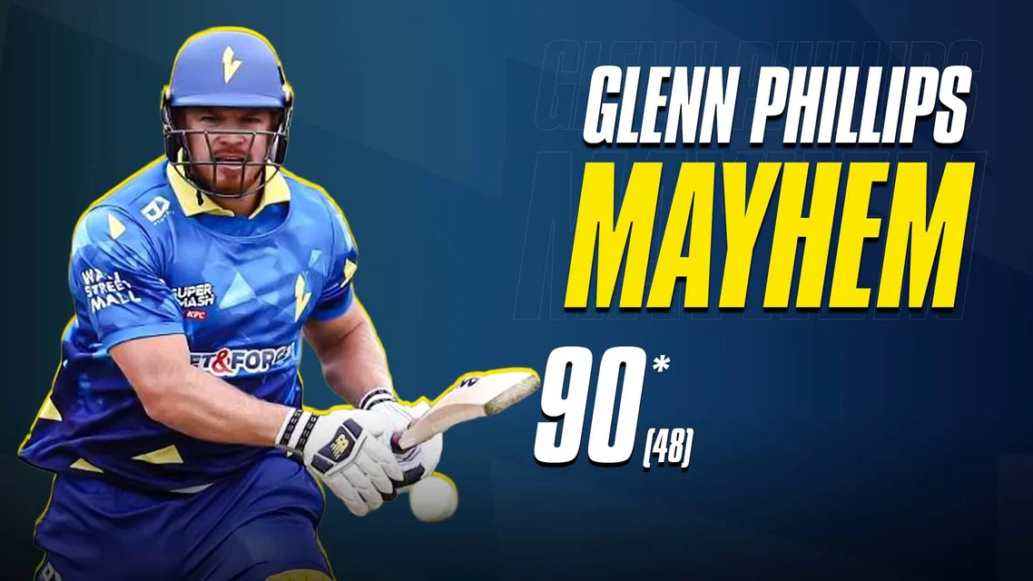 Glenn Phillips Goes Berserk | 90 off 48 & a Left-Handed Six That Stole the Show!