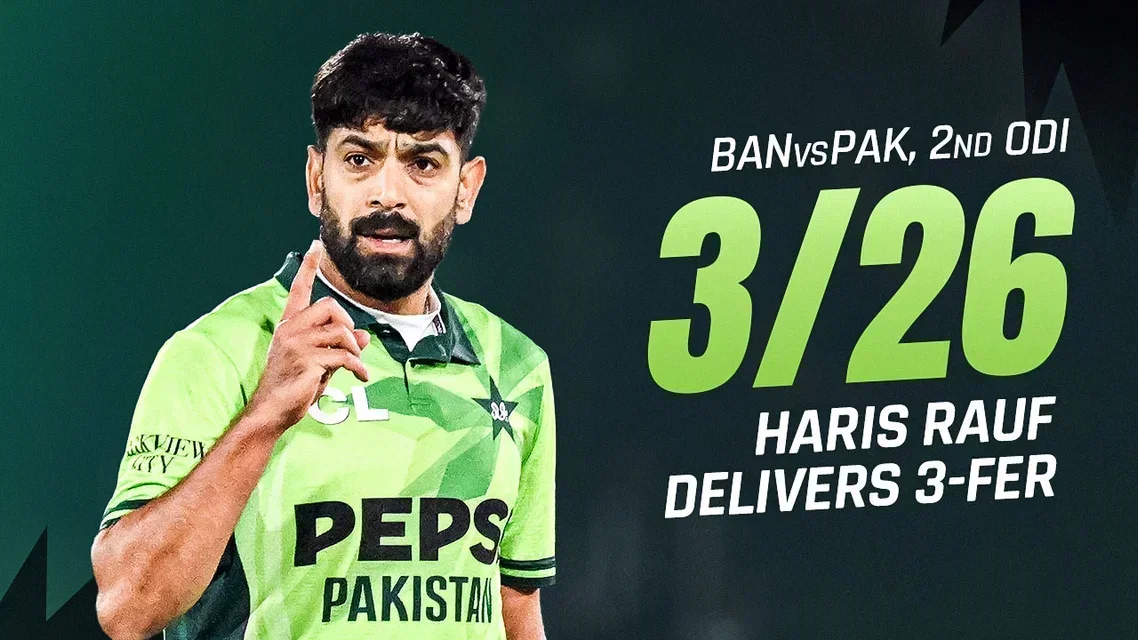 Haris Rauf completes 100 ODI wickets with 3-fer vs BAN | Highlights