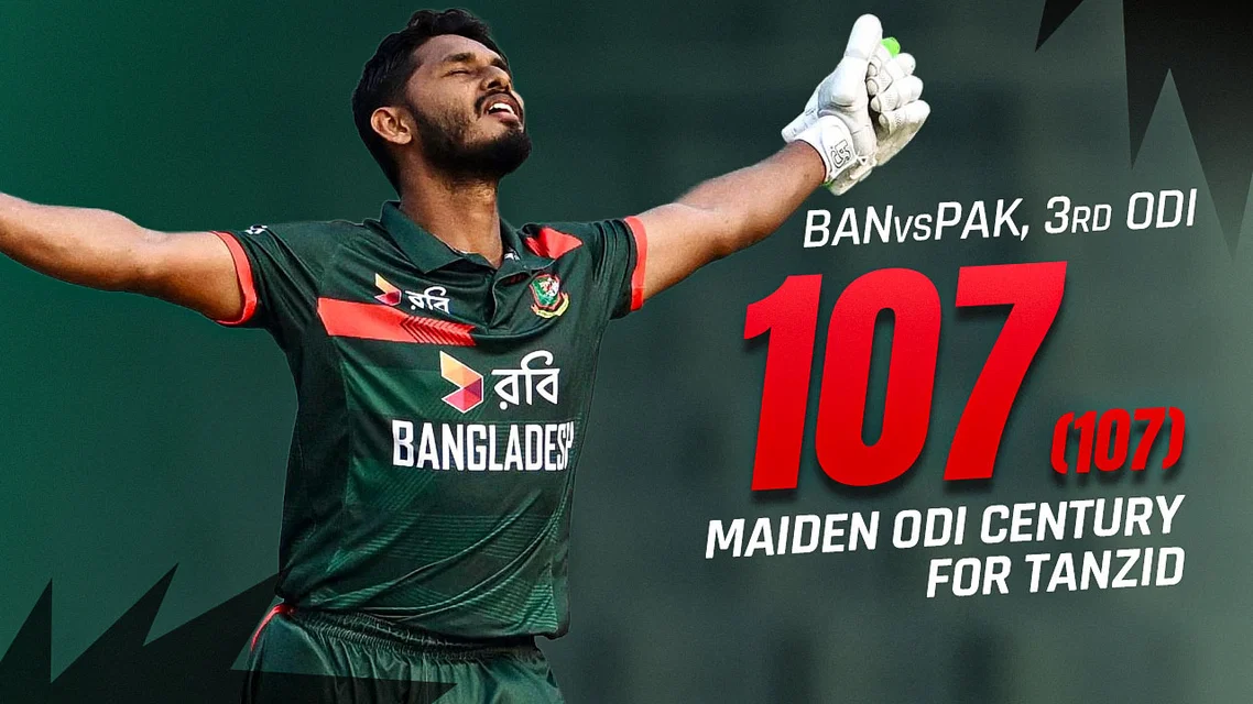 Tanzid Hasan’s Maiden 100: The Historic Knock That Silenced Pakistan