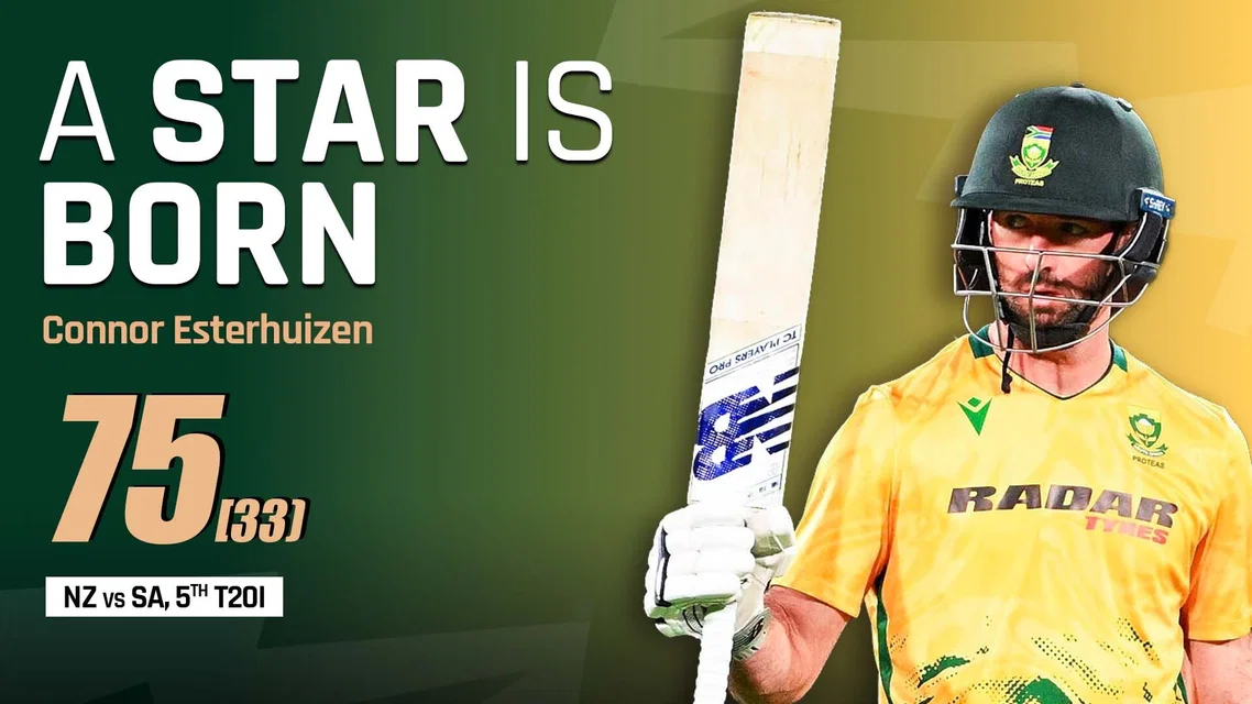 Meet New Proteas Power Hitter! Connor Esterhuizen’s Explosive 75 Off 33 Balls 
