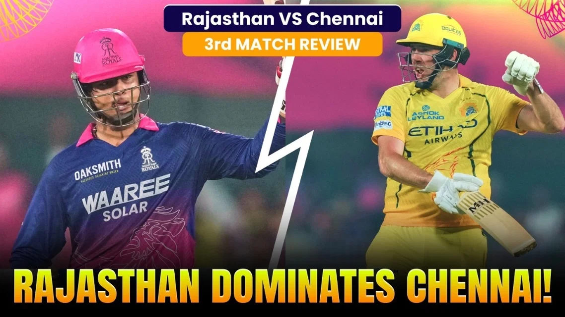 RR Run Riot! Sooryavanshi, Burger & Archer Demolish CSK in Guwahati | Match Review