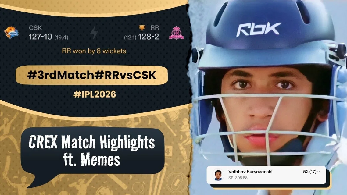 CSK Came, Saw, Collapsed | CSK vs RR Meme Review