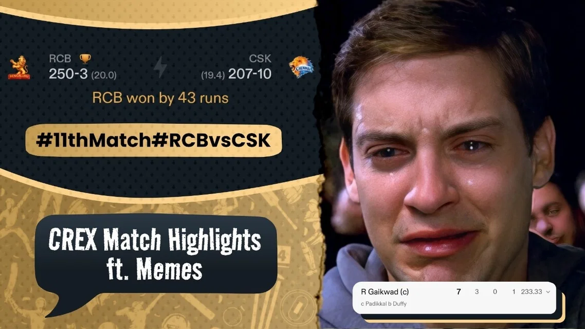 RCB Ran the Show against CSK at Chinnaswamy | Meme Review