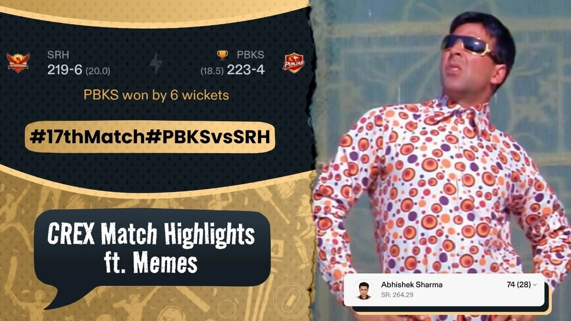 PBKS Dominate Another Big Chase with Authority | PBKS vs SRH Meme Review