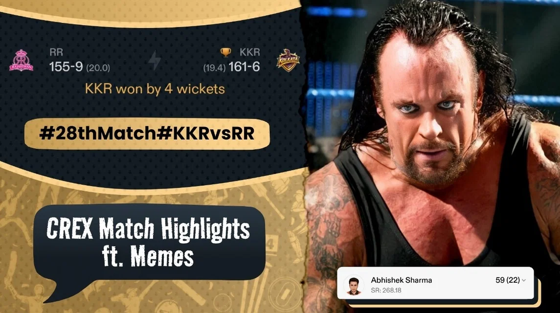 The Streak is Broken: KKR's 5-Match Nightmare Finally Ends | KKR vs RR Meme Review