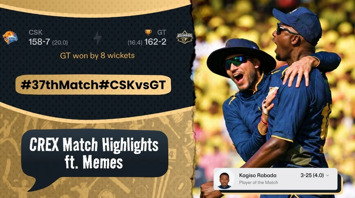 All-Round Performance as GT Thump CSK at Chepauk | Meme Review