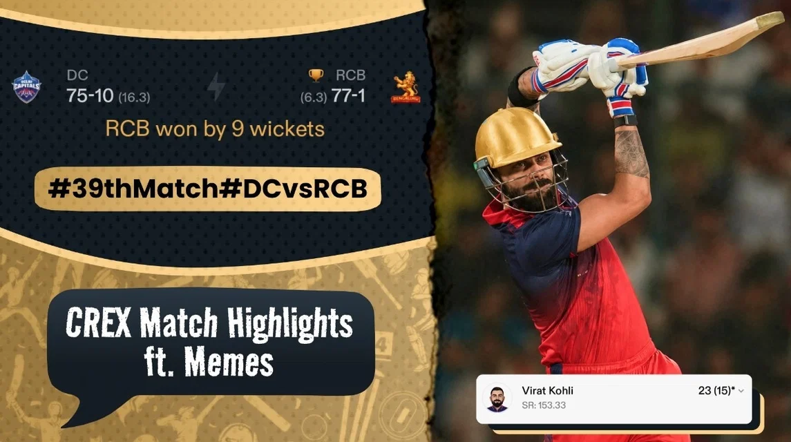 RCB humiliate Delhi at their own backyard | DC vs RCB Meme Review