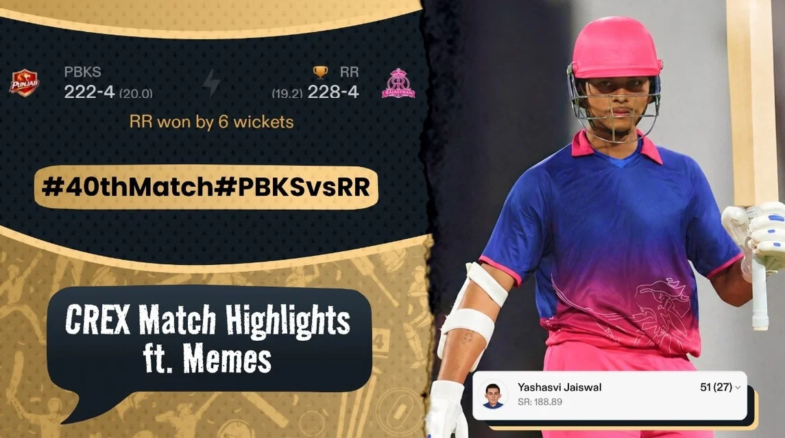 RR end PBKS' winning streak in a high scoring thriller | Meme Review