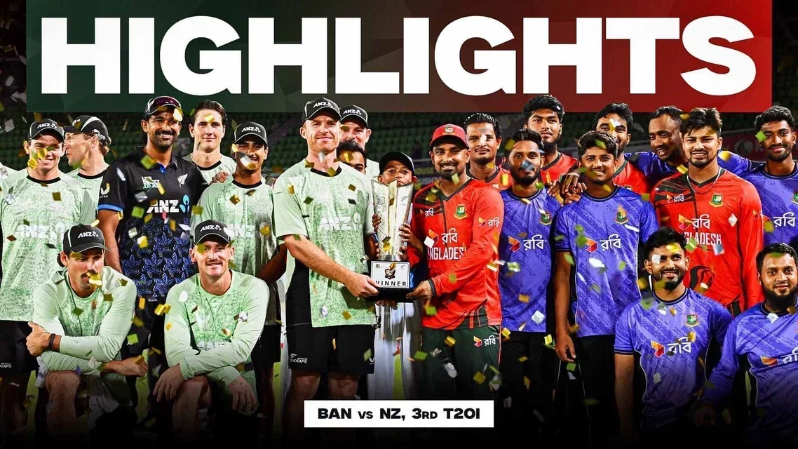 Bevon Jacobs’ unbeaten fifty helps NZ draw the series 1-1 | 3rd T20I Highlights 