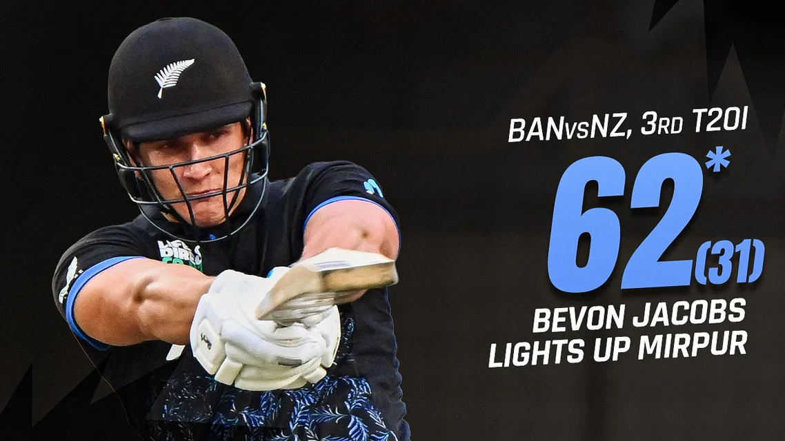 Bevon Jacobs powered NZ past BAN with a brilliant innings | Highlights