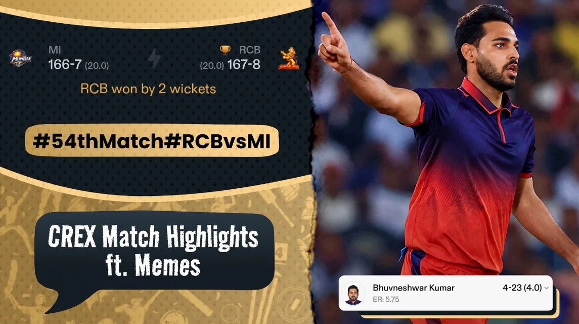 RCB go top of the table with a thrilling last ball chase vs MI | RCB vs MI meme review