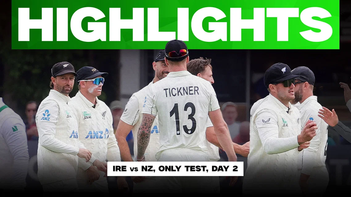 Ireland under pressure after NZ’s all-round show on Day 2 | Highlights
