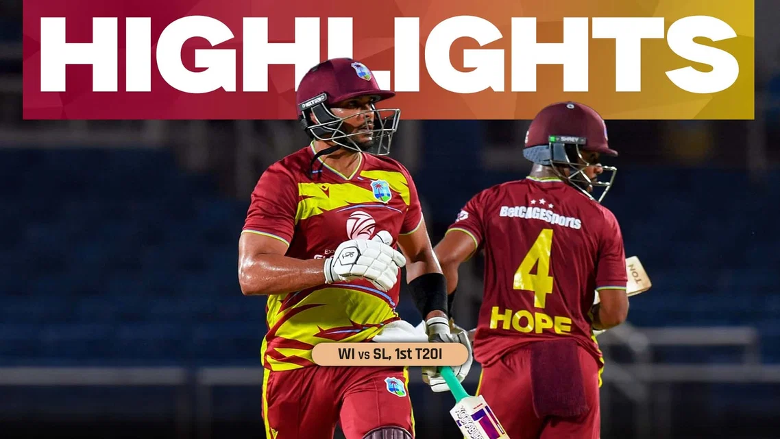 Hope guides WI home despite late jitters to take a 1–0 lead | 1st T20I Highlights
